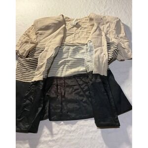 Taurus‎ II Blouse Top Womens Size 10 Multicolor Colorblock Button Front Vintage